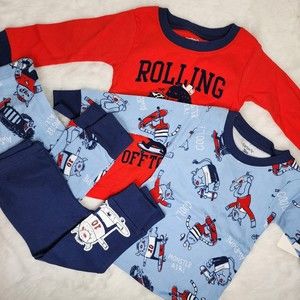 Carter's 4-Piece Snug Fit Cotton PJ's Blue/Red 12M